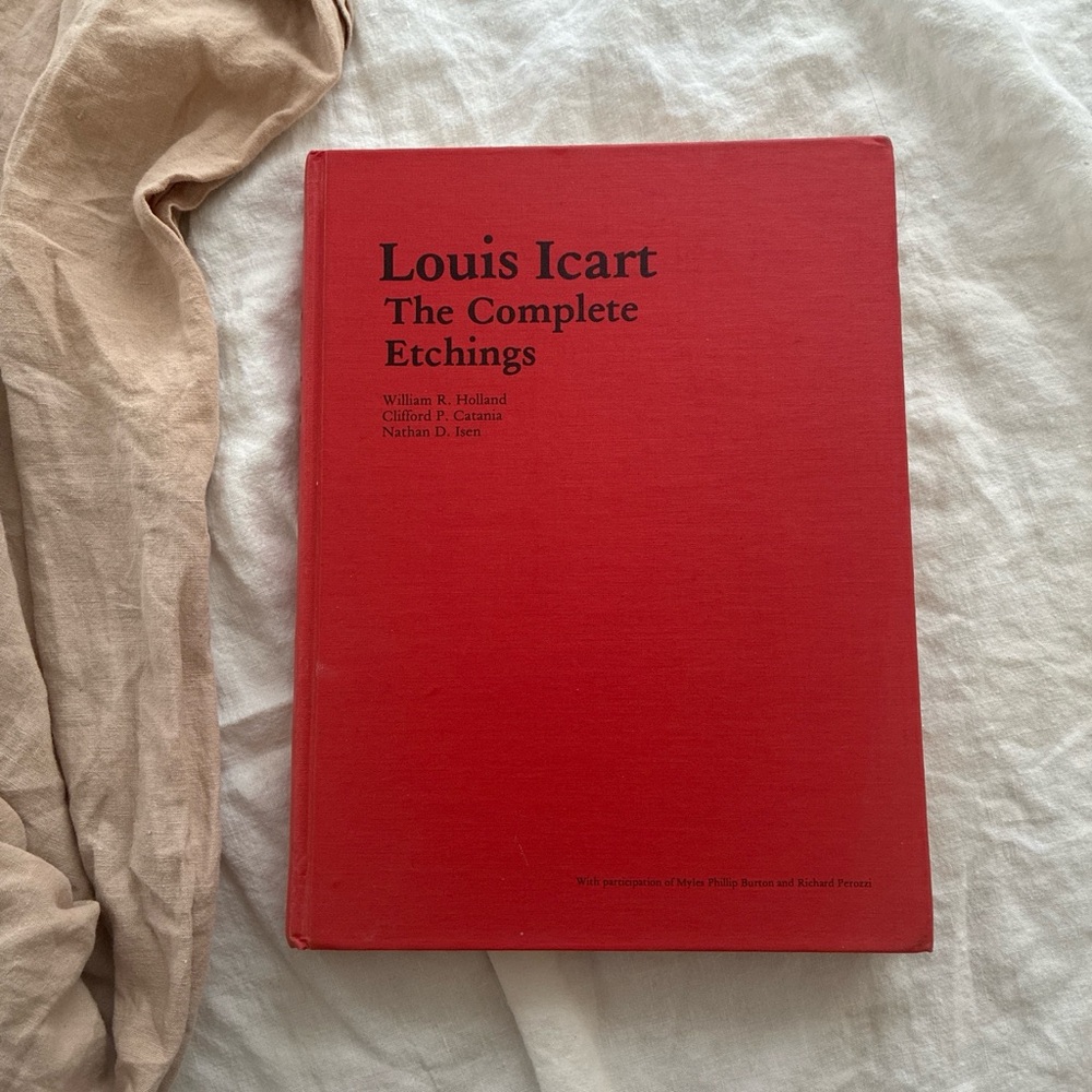 Red Louis Icart Etchings Book